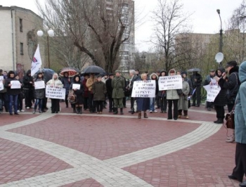 Мелитополь. Пророссийски настроенные горождане снова собрались на митинг фото