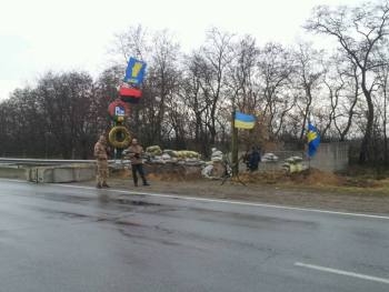 В Запорожской области испытали блокпост фото