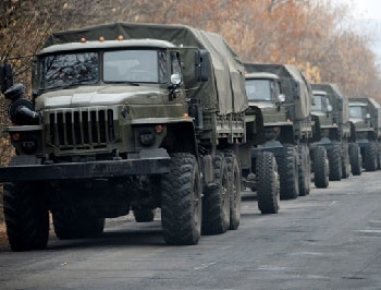 ОБСЕ зафиксировала три колонны военной техники на Донбассе фото