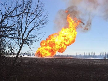 Под Дебальцево взорван газопровод  фото