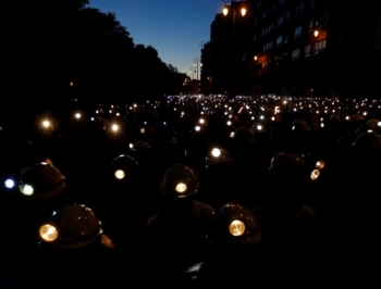 В Украине бастуют шахтеры фото