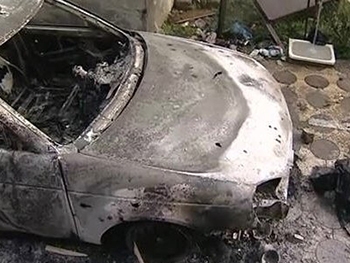 Ночью в Мелитополе сгорел автомобиль фото