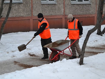 Противогололедная смесь появится на улицах Мелитополя через две недели фото