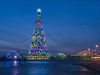 В Запорожье открыли елку фото