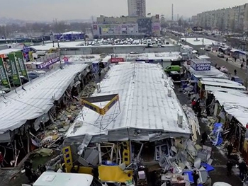 Разгром рынка на Оболони  фото