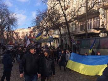 На Майдане митингуют в поддержку блокады Донбасса фото