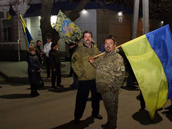 В Мелитополе протестующие под СБУ беспорядков не устраивали  фото