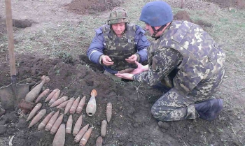 В Мелитопольском районе обнаружен арсенал боеприпасов фото