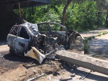 Очевидцы опубликовали видео аварии, в которой заживо сгорел водитель фото