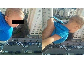 Горе-отец, который «ради 1000 лайков» вывесил сына из окна 15-го этажа, получил 2 года тюрьмы фото
