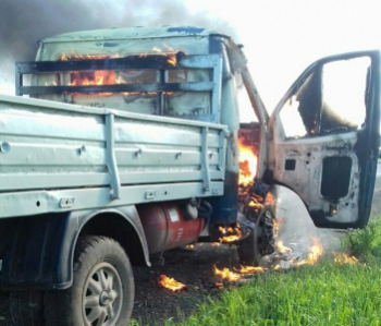 В Мелитополе сгорела Газель фото