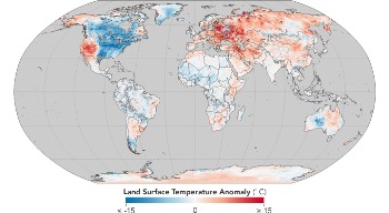 В NASA создали температурную карту Земли на 2017-2018 годы фото