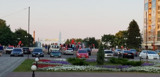 Сторонники пророссийского блогера устроили акцию в Мелитополе фото