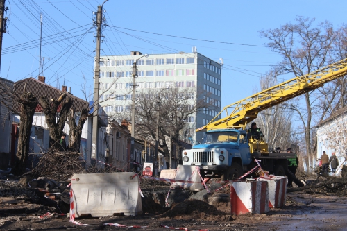 Жители ул. Интеркультурной рады, что деревья сносят фото