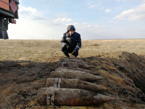 Пиротехники ГСЧС уничтожили две единицы взрывоопасных устройств недалеко от Васильевки фото