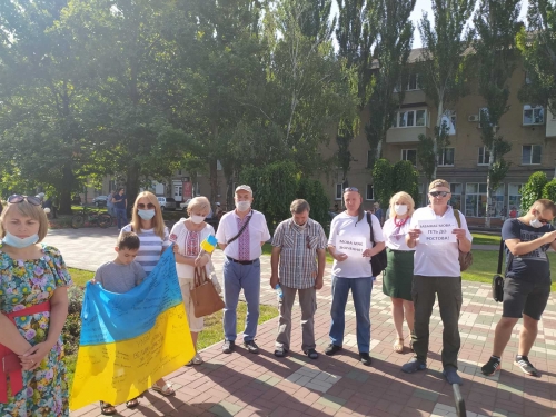 В Мелитополе прошел митинг против законопроекта  Бужанского  фото