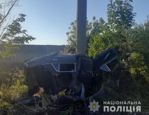 Под Запорожьем авто «нанизалось» на электроопору – водитель погиб фото