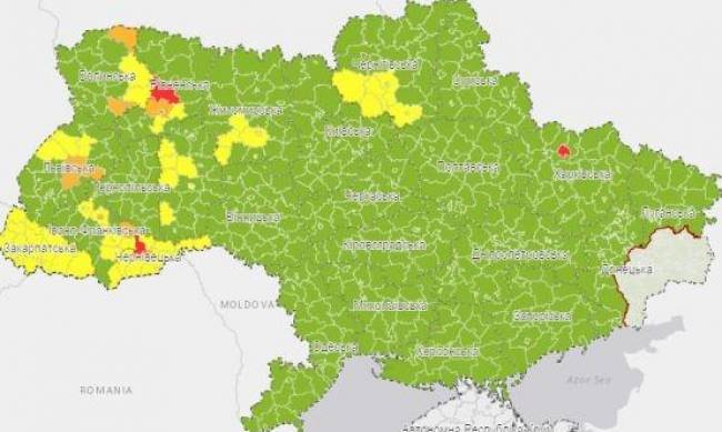 Харьков попал в красную зону, а Тернополь стал зеленым фото