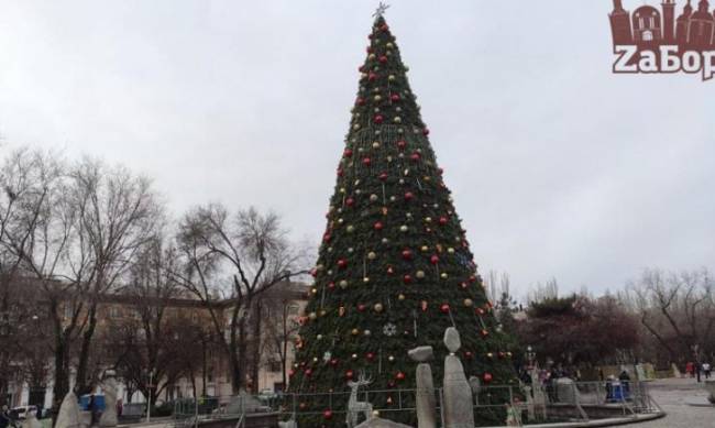 В Запорожье демонтировали центральную городскую ёлку  фото