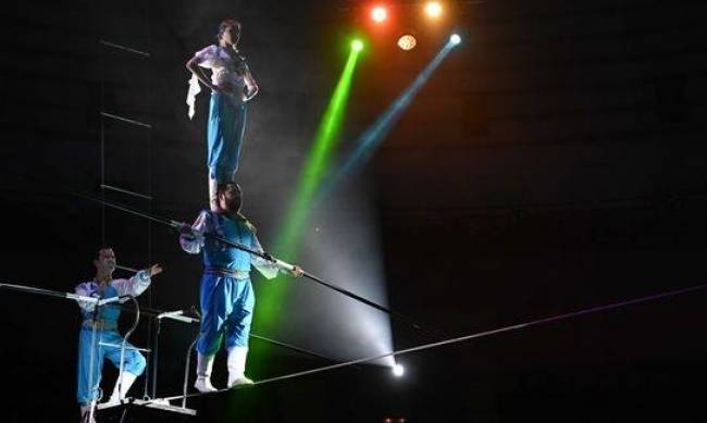 Серце завмирає: у Запорізькому цирку демонструють трюки представники прославленої династії узбецьких канатохідців фото