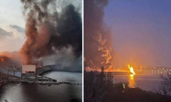 Загрози прориву немає:   внаслідок влучання по Дніпровській ГЕС на станції вирує пожежа - Укргідроенерго фото